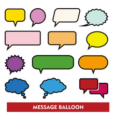 Set Of Colorful Speech Bubbles On White Background