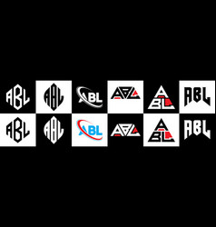 Abl Letter Logo Design In Six Style Polygon