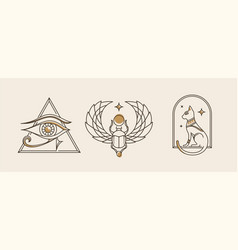 Ancient Egypt Vintage Art Hipster Line Art