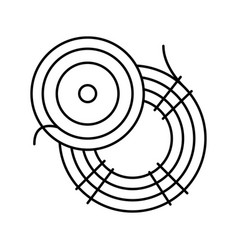 Fly Fishing Line Line Icon