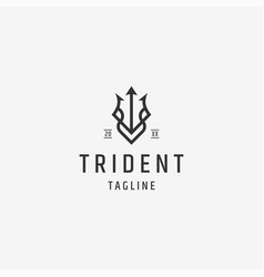 Trident Logo Icon Design Template