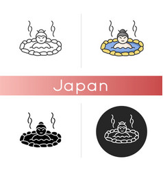 Hot Spring Icon Japanese Onsen