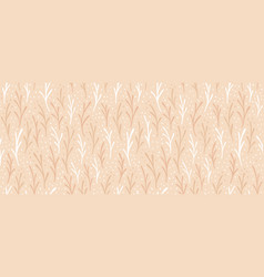 Seamless Floral Beige Pattern Simple Stylized