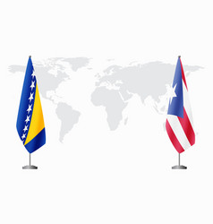 Bosnia And Herzegovina Puerto Rico Flags