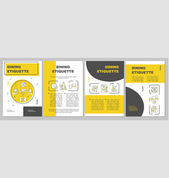 Dining Etiquette Yellow Brochure Template