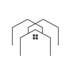 Home Line Construction Icon Logo