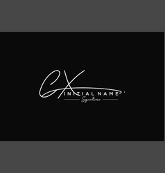 Initial Cx Signature Logo Template Hand Drawn