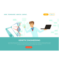 Man Scientist Conducting Genetic Engineering