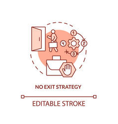 No Exit Strategy Terracotta Concept Icon