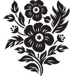 Shadowed Floral Patterns Black And White Floral