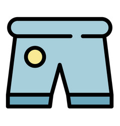 Soccer Shorts Icon Color Outline