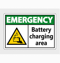 Emergency Battery Charging Area Sign On