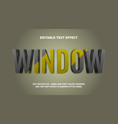 Editable Text Effect Window 3d Template