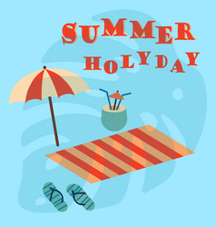 Summer Vacation Beach Holiday Banner Sunbathing