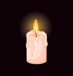 A Lit Candle On Black Background