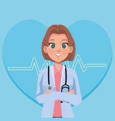 Female Doctor With Heart Cardio