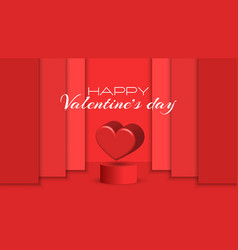 Happy Valentine Day Text Red Greeting Card Mockup