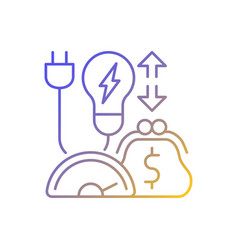 Energy Efficiency Program Gradient Linear Icon