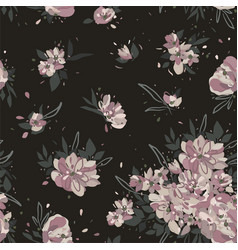 Floral Seamless Pattern With Pink Peonies