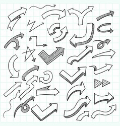 Hand Draw Doodle Arrow Sketch Set Design