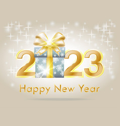 Happy New 2023 Year With Xmas Gift Box Card