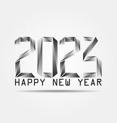 Happy New Year 2023 Silver Color 3d Letter Design