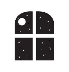 Night Window Icon Logo