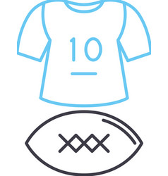 Rugby Line Icon Outline Symbol