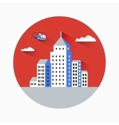 Flat city urban style Royalty Free Vector Image