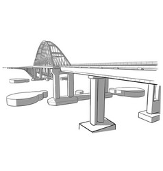 Hand Drawn Sketch Of Crimean Bridge