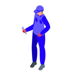 Repair Plumber Icon Isometric Man Service