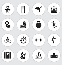 Set Of 16 Editable Fitness Icons Includes Symbols