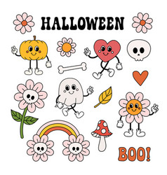 Set Of Groovy Halloween Characters