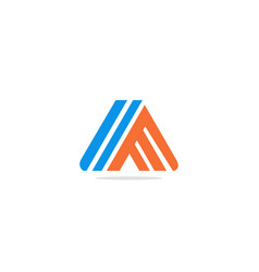 Triangle shape line company logo Royalty Free Vector Image