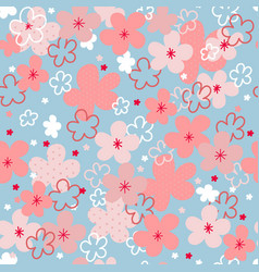 Cherry Blossom Pink Flowers Pattern