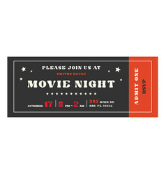 Isolated Movie Night Ticket