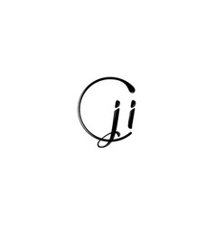 Ji Stylish Fashion Logo Initial Concept With High