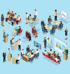 Business Coaching Isometric Collection