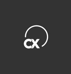 Cx Initial Logo With Rounded Circle