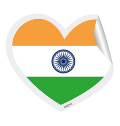 Isolated Heart Shape With The Flag Of India