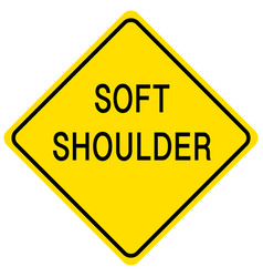 Soft Shoulder Yellow Sign On White Background