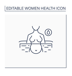 Water Birth Line Icon