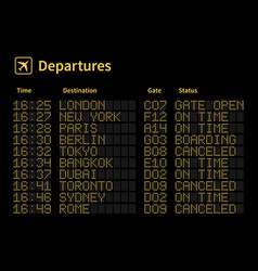 Airport Led Board Aircrafts Departures And