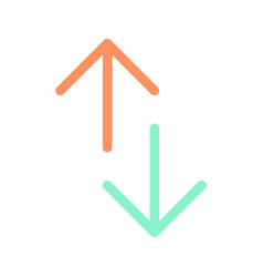 Up And Down Directions Flat Color Ui Icon