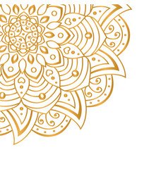 Golden mandala isolated on white background Vector Image