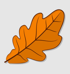 Elm autumn leaf flat design Royalty Free Vector Image
