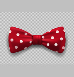 Red Bow Tie With Polka Dots Clown Accessory