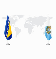 Bosnia And Herzegovina San Marino Flags