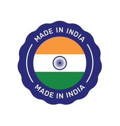 Made In India Colorful Badge