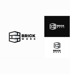 Modern Brick Logo Brick Work Simple Logo